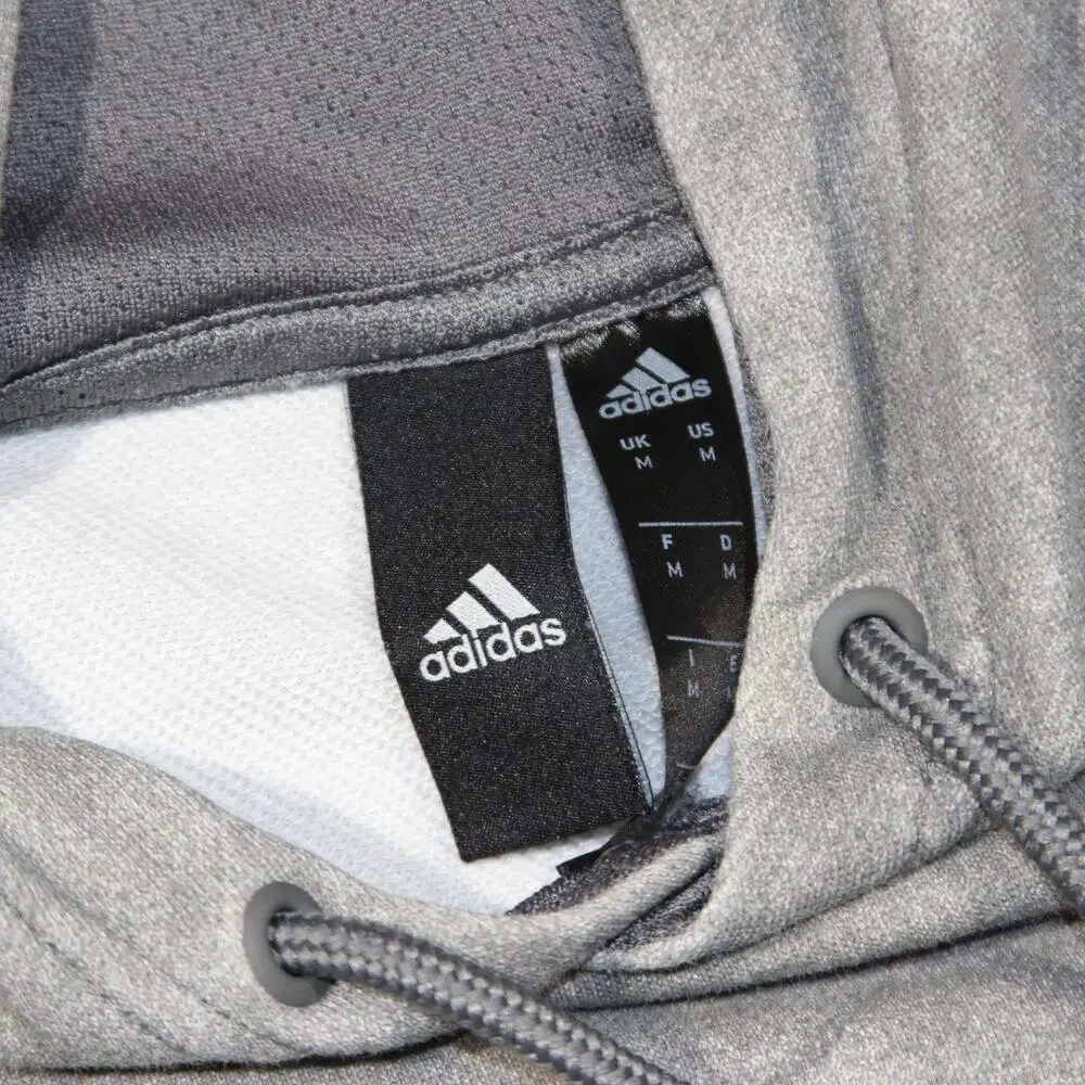 Adidas Hoodie Mens Medium Gray‎ Acid Wash Sports Activewear Drawstrings Stretch
